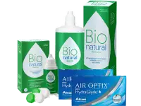 Lentillas Air Optix Plus HydraGlyde + BioNatural - Packs