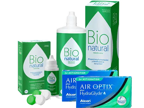 Accesorios para Lentillas Air Optix Plus HydraGlyde for Astigmatism + BioNatural