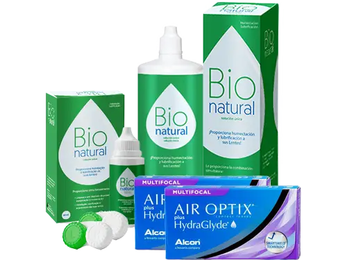 Lentillas Air Optix Plus HydraGlyde Multifocal + BioNatural - Packs
