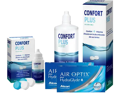 Lentillas Air Optix Plus HydraGlyde + Confort Plus - Packs