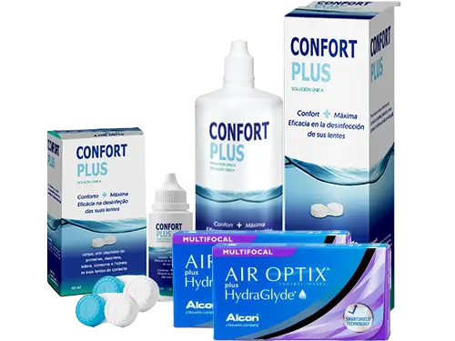 Lentillas Air Optix Plus HydraGlyde Multifocal + Confort Plus - Packs