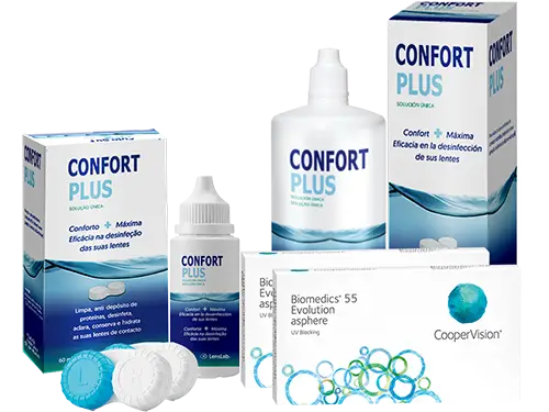 Lentillas Biomedics 55 Evolution + Confort Plus - Packs