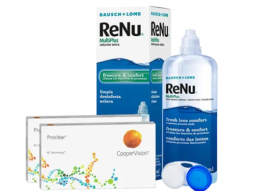 Lentillas Proclear + Renu Multiplus - Packs