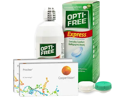 Lentillas Proclear + Opti-Free Express - Packs