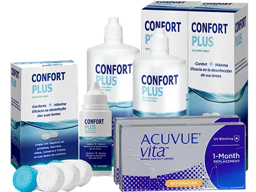 Lentillas Acuvue Vita for Astigmatism + Confort Plus - Packs