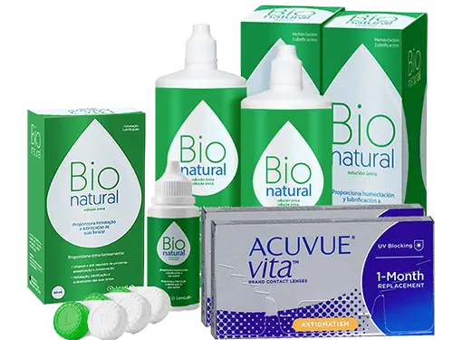 Lentillas Acuvue Vita for Astigmatism + BioNatural - Packs