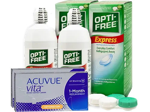 Lentillas Acuvue Vita for Astigmatism + Opti-Free Express - Packs